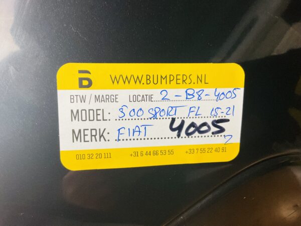BUMPER FIAT 500 SPORT FACELIFT 2015-2021  VOORBUMPER 2-B8-4005Z