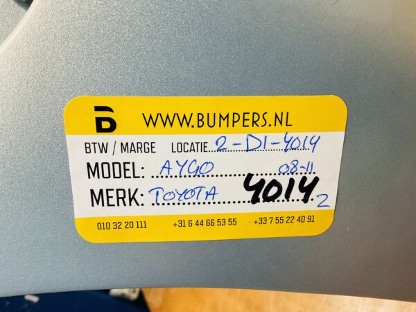 BUMPER TOYOTA AYGO 2008-2012 VOORBUMPER 2-D1-4014Z