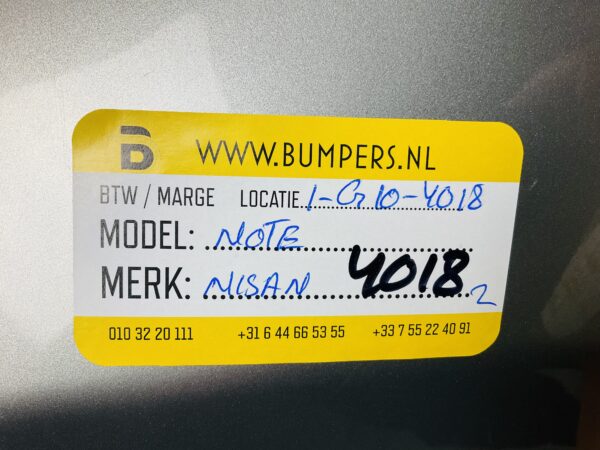 BUMPER NISAN NOTE E12  VOORBUMPER 1-G10-4018Z