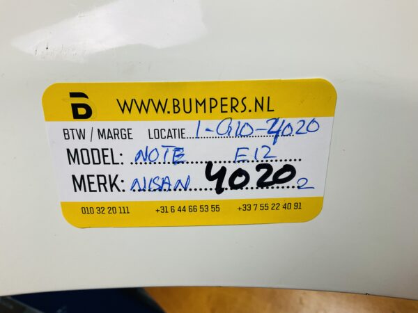 BUMPER NISAN NOTE E12  VOORBUMPER 1-G10-4020Z