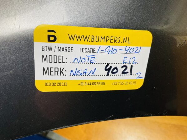 BUMPER NISAN NOTE E12  VOORBUMPER 1-G10-4021Z