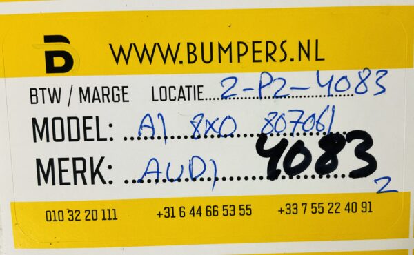Bumperlip Audi A1 8x0 807061 S-Line Sline 2010-2015 lip 2-P2-4083z