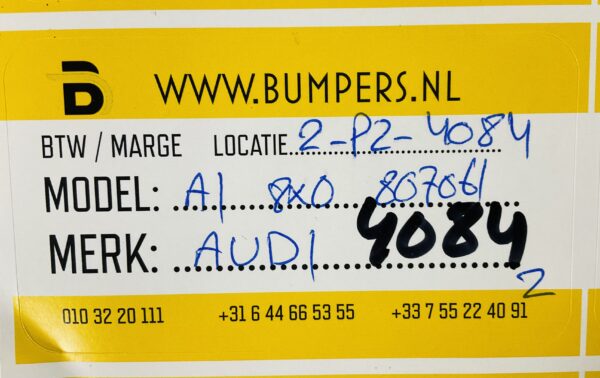 Bumperlip Audi A1 8x0 807061 S-Line Sline 2010-2015 lip 2-P2-4084z