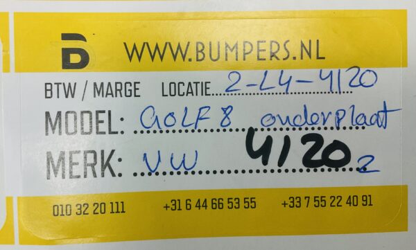 Onderplaat Volkswagen Golf 8 Onderplaat/onderlip 2-L4-4120z