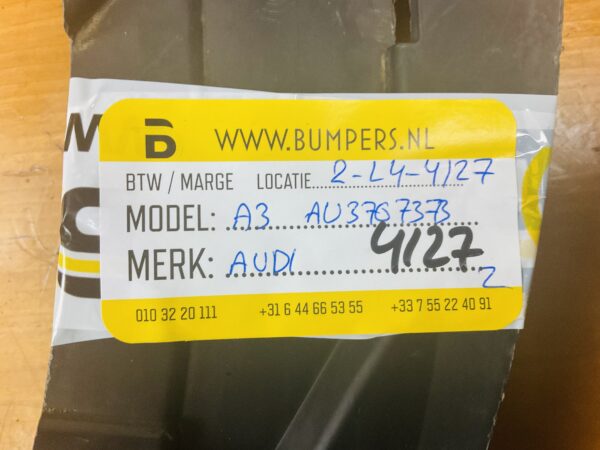 Onderplaa Audi A3 8V387233 Onderplaat/onderlip 2-L4-4127z