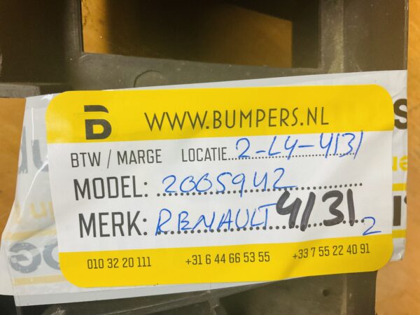 Bumper Houder Renault 2005942 2-L4-4131z