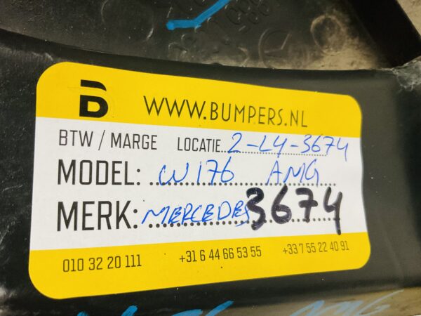 Bumper Lip Mercedes A Klasse W176 AMG A1768850036 Onderplaat 2-L4-3674Z