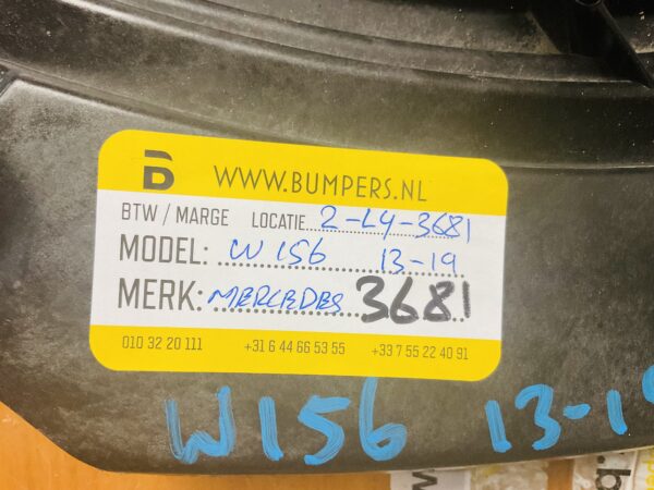 Bumper Lip Mercedes Gla Klasse W156 A1568850202 Onderplaat 2-L4-3681Z