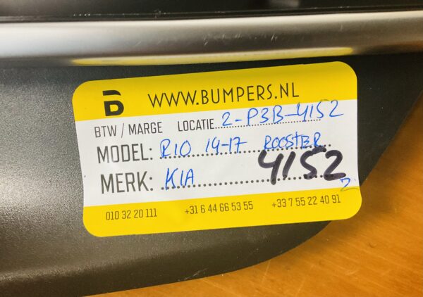 Bumper Rooster Kia Rio 2014-2017 865831W700 Onderrooster Origineel Links 2-P3B-4152z