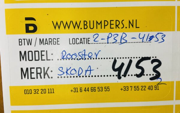 Bumper Rooster Skoda Scala Rechts 2-P3B-4153z