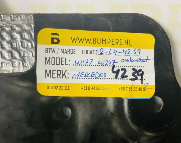 Afdekplaat Motor MERCEDES A KLASSE W177 B W247 Onderplaat 2-L4-4239z