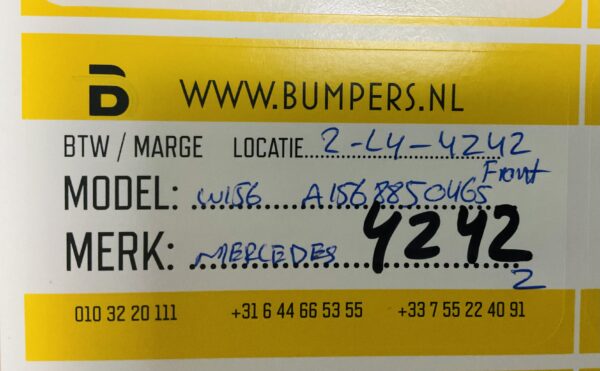VOORBUMPER Mercedes GLA W156 A1568850465 Bumper Houder 2-L4-4242z