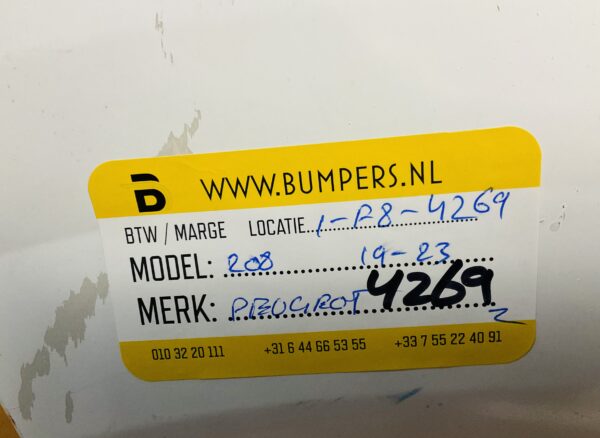 BUMPER Peugeot 208 2019-2023 ACHTERBUMPER 1-F8-4269z