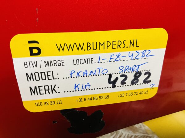 BUMPER Kia Picanto Sport ACHTERBUMPER 1-F8-4282z