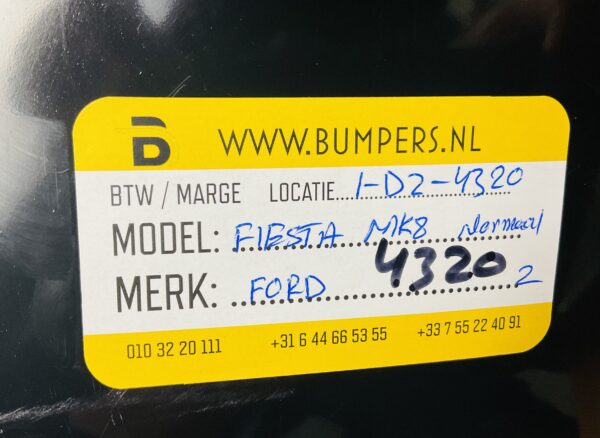 BUMPER Ford Fiesta MK8 Normaal VOORRBUMPER 1-D2-4320z