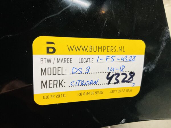 BUMPER Citroen DS3 2017-2022 VOORBUMPER 1-F5-4328z