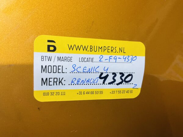 BUMPER Renault Scenic 4 VOORRBUMPER 2-F9-4330z