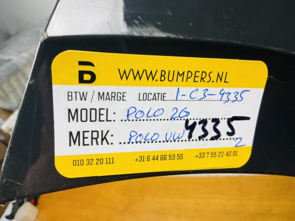 BUMPER Volkswagen Polo 2G VOORRBUMPER 1-C3-4335z