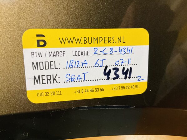 BUMPER Seat Ibiza 6J 2007-2011 VOORRBUMPER 2-C8-4341z