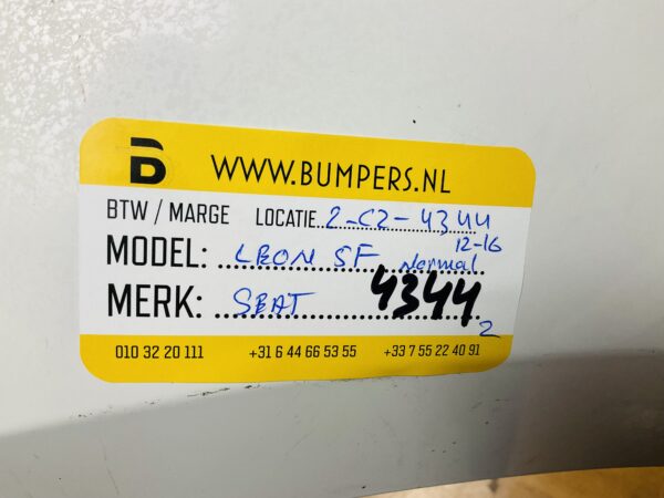 BUMPER Seat Leon 5F Normaal 2012-2016 VOORRBUMPER 2-C2-4344z