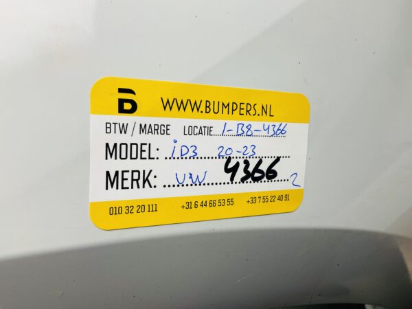 Bumper Volkswagen ID3 2020-2023 Voorbumper 1-B8-4366z