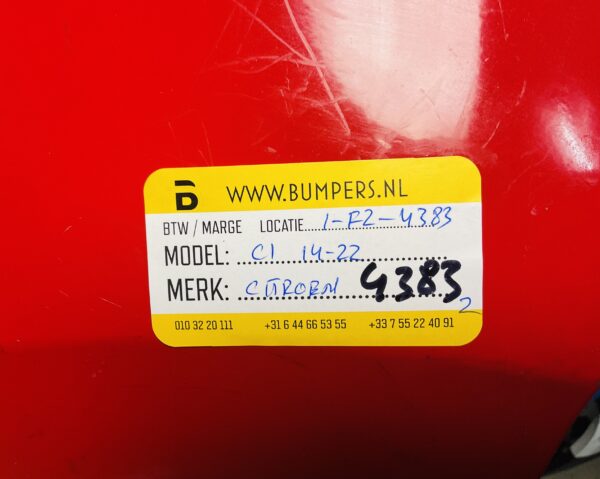 Bumper Citroen C1 2014-2022 Voorbumper 1-F2-4383z