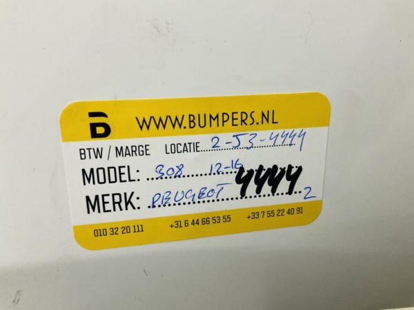 BUMPER Peugeot 308 2012-2016 VOORBUMPER 2-J3-4444z