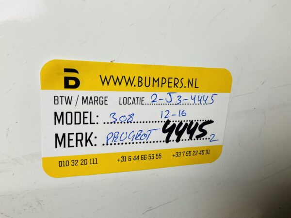 BUMPER Peugeot 308 2012-2016 VOORBUMPER 2-J3-4445z