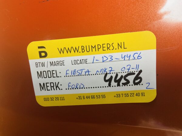 BUMPER Ford Fiesta MK7 2007-2011 VOORBUMPER 1-D3-4456z