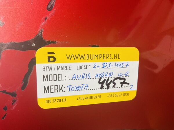 BUMPER Toyota Auris Hybrid 2010-2012 VOORBUMPER 2-D3-4457z