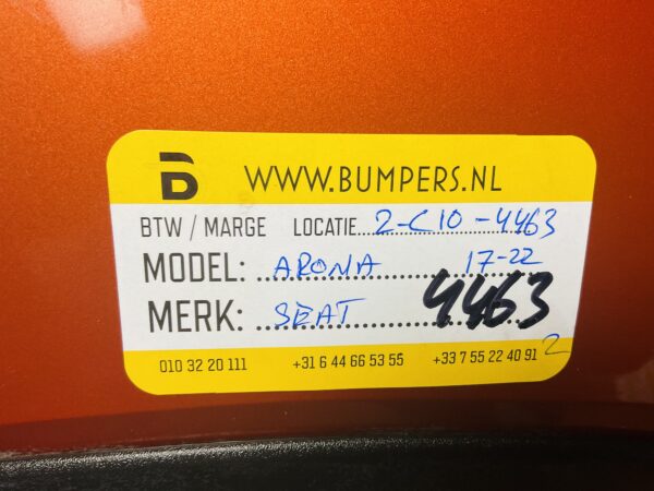 BUMPER Seat Arona 2017-2022 VOORBUMPER 2-C10-4463z