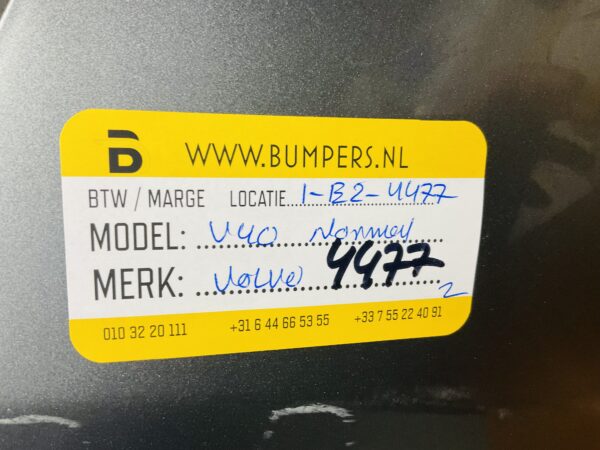 BUMPER Volvo V40 Normaal kls pdc VOORBUMPER 1-E2-4477z