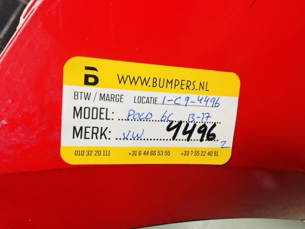 BUMPER Volkswagen Polo 6C 2013-2017 VOORBUMPER 1-C9-4496z