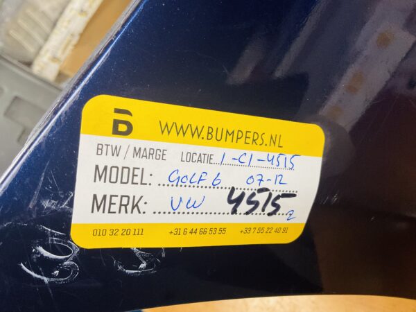 BUMPER Volkswagen Golf 6 2007-2012 VOORBUMPER 1-C1-4515z