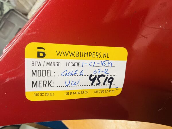 BUMPER Volkswagen Golf 6 2007-2012 VOORBUMPER 1-C1-4519z