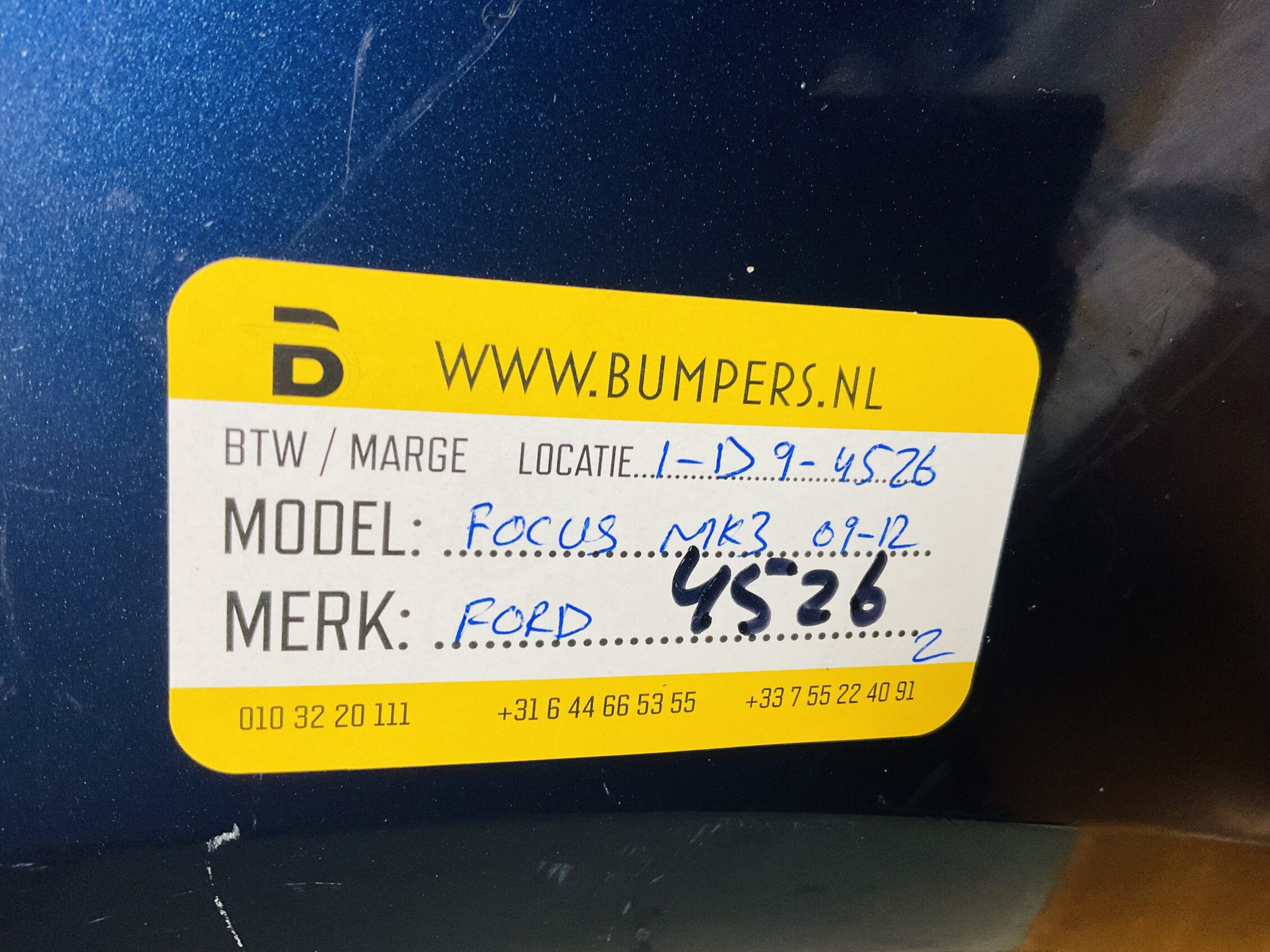 BUMPER Ford Focus MK3 2009-2012 VOORBUMPER 1-D9-4526z