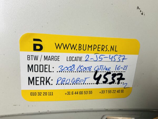 BUMPER Peugeot 3008 5008 GT Line 2016-2021 VOORBUMPER 2-J5-4537z