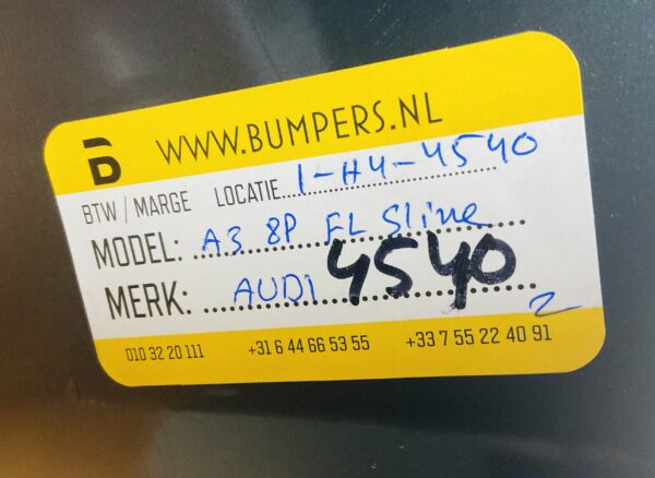BUMPER Audi A3 8P S-Line Sline Facelift 2012-2016 VOORBUMPER 1-H4-4540z