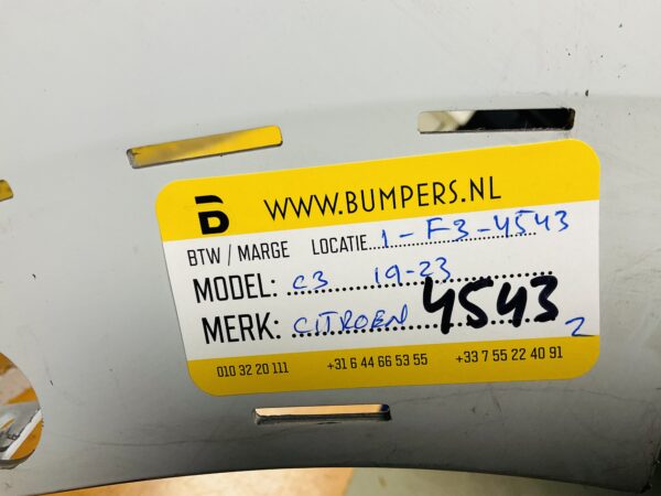 BUMPER Citroen C3 2019-2023 VOORBUMPER 1-F3-4543z