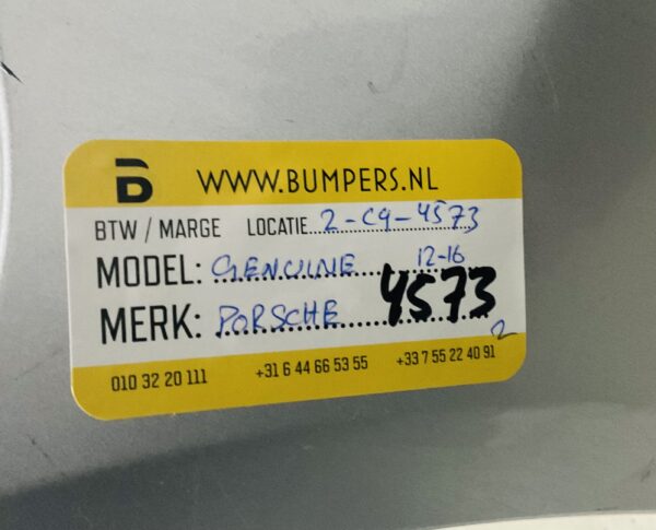 Bumper Porsche Carerra 911 (99150531100) 2007-2012 Voorbumper 2-C9-4573z