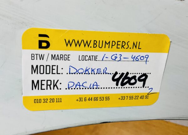 Bumper Dacia Dokker Voorbumper 1-G3-4609z