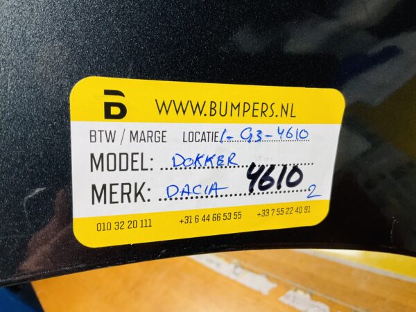 Bumper Dacia Dokker Voorbumper 1-G3-4610z