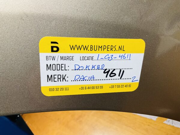 Bumper Dacia Dokker Voorbumper 1-G3-4611z