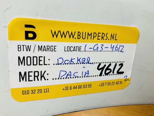 Bumper Dacia Dokker Voorbumper 1-G3-4612z