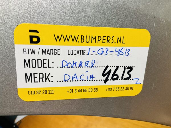 Bumper Dacia Dokker Voorbumper 1-G3-4613z