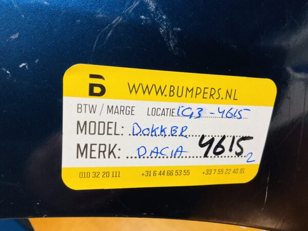 Bumper Dacia Dokker Voorbumper 1-G3-4615z