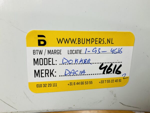 Bumper Dacia Dokker Voorbumper 1-G3-4616z