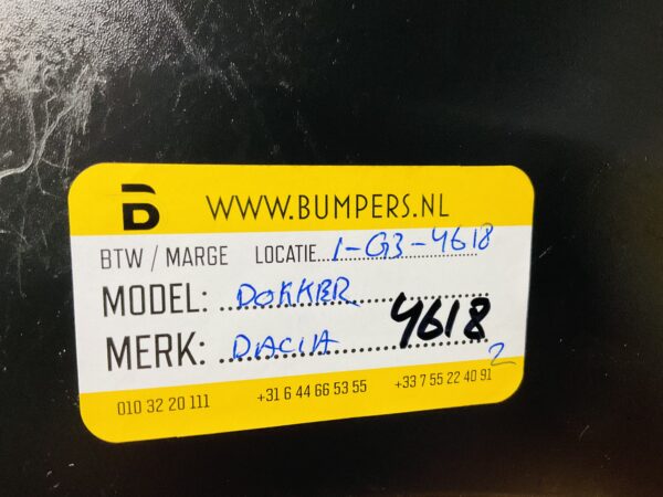 Bumper Dacia Dokker Voorbumper 1-G3-4618z