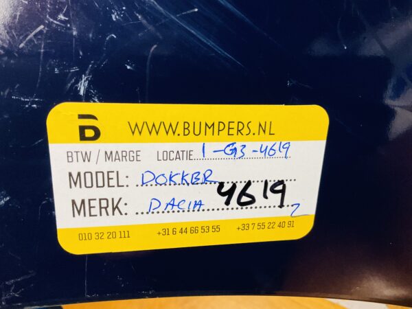 Bumper Dacia Dokker Voorbumper 1-G3-4619z