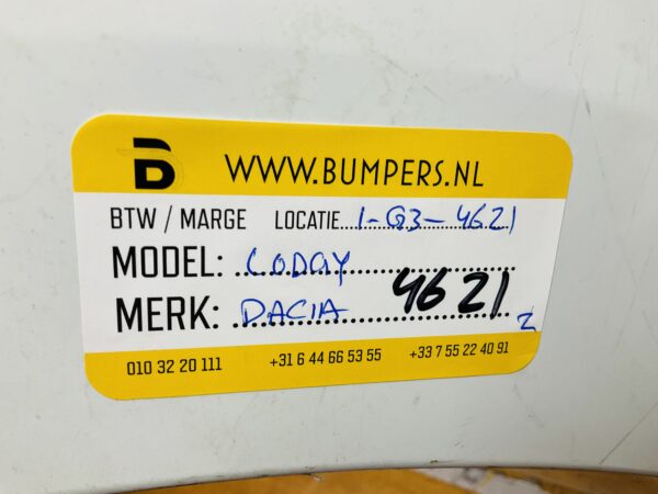 Bumper Dacia Lodgy Voorbumper 1-G3-4621z